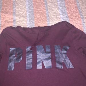Victoria’s Secret pink hoodie-burgundy
